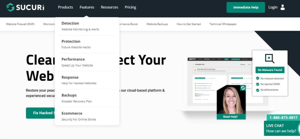 Interface Sucuri